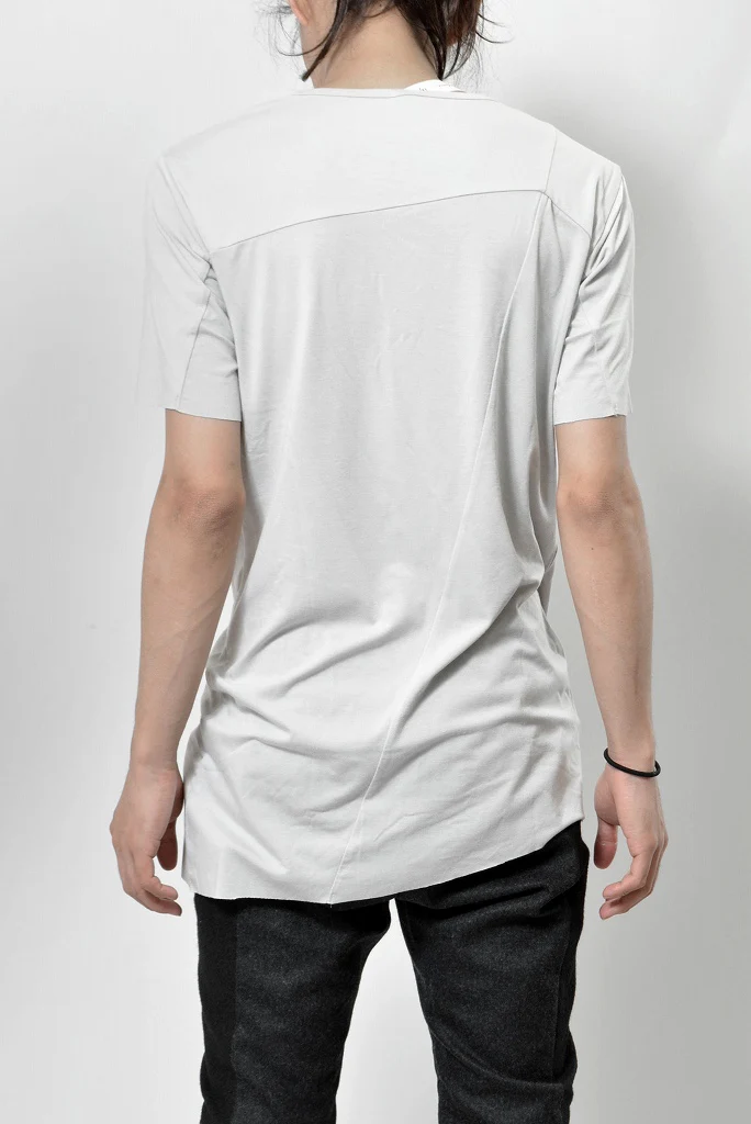 N/07 diagonal seam Tee sliky modal jersey (LIGHT GREY) - Image 8