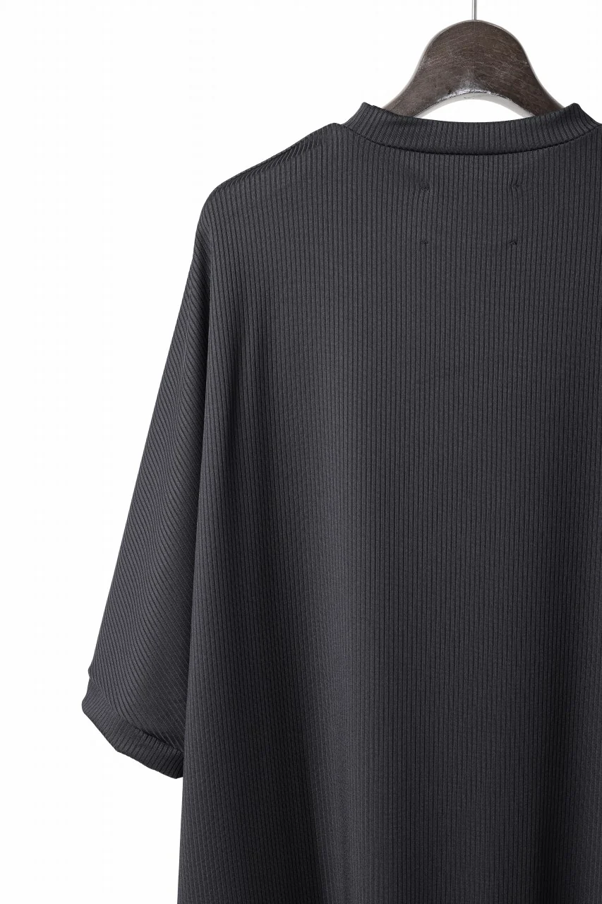 N/07 DOLMAN SHORT SLEEVE TEE / AQUASUITING THICK RIB (BLACK) - Image 10