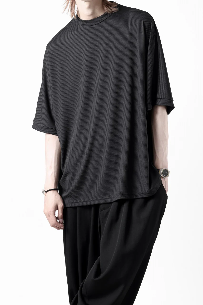 N/07 DOLMAN SHORT SLEEVE TEE / AQUASUITING THICK RIB (BLACK) - Image 14