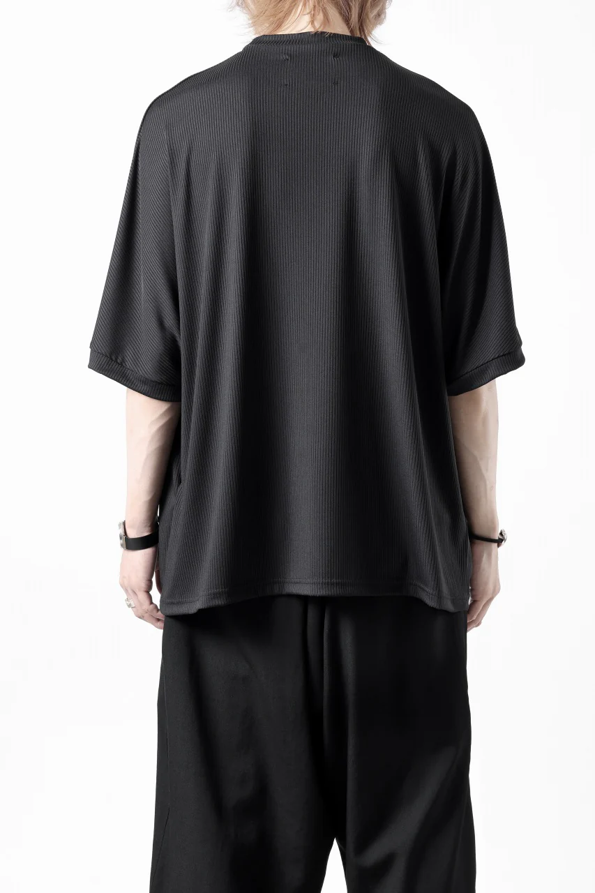 N/07 DOLMAN SHORT SLEEVE TEE / AQUASUITING THICK RIB (BLACK) - Image 16