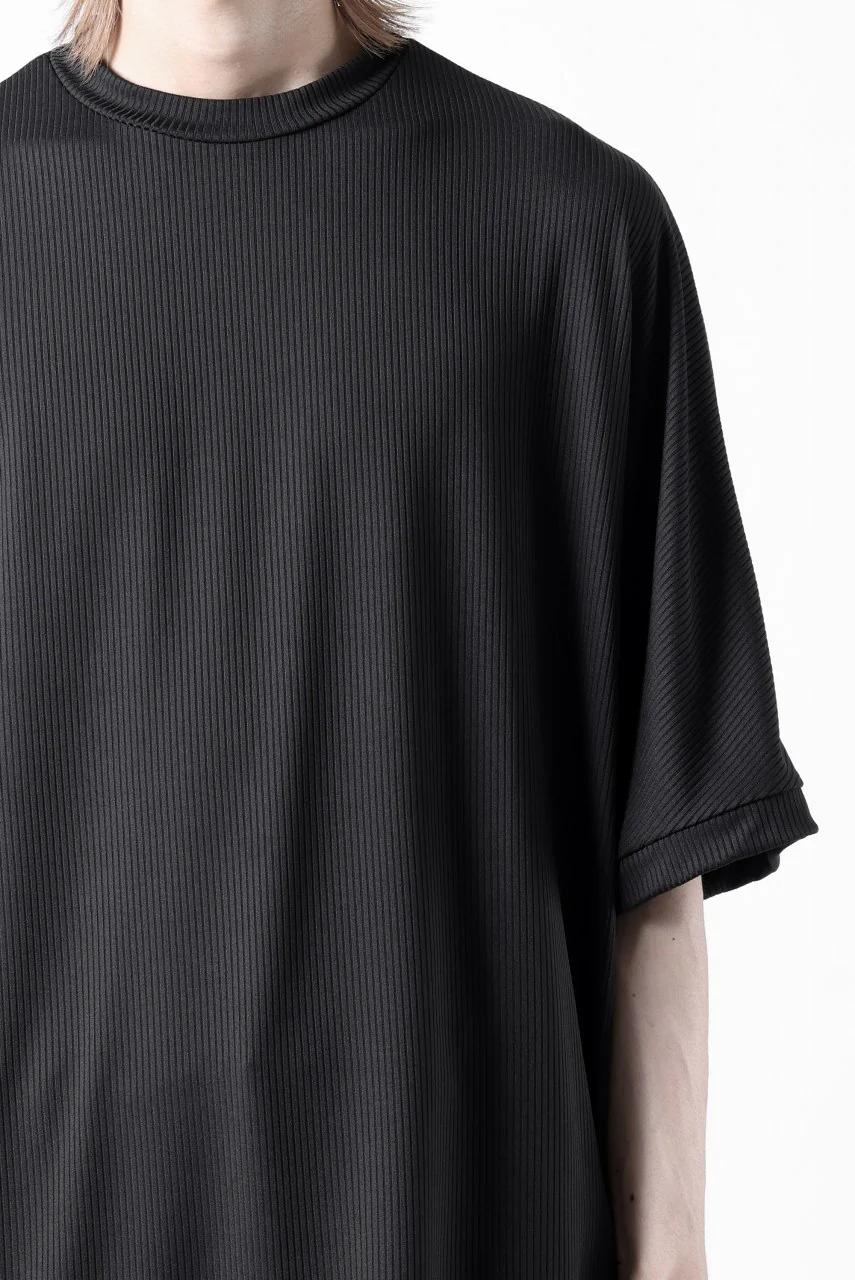 N/07 DOLMAN SHORT SLEEVE TEE / AQUASUITING THICK RIB (BLACK) - Image 17