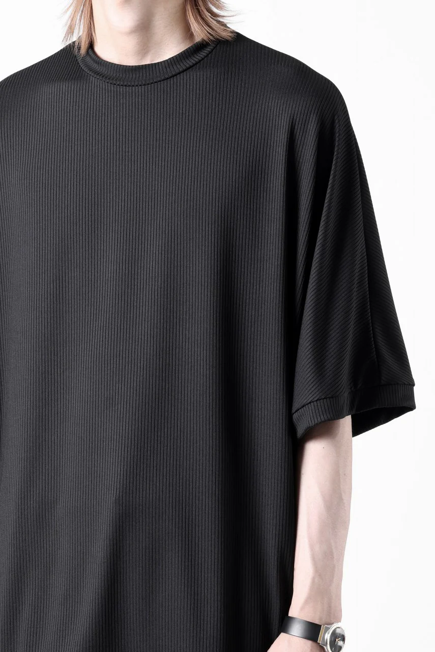 N/07 DOLMAN SHORT SLEEVE TEE / AQUASUITING THICK RIB (BLACK) - Image 18