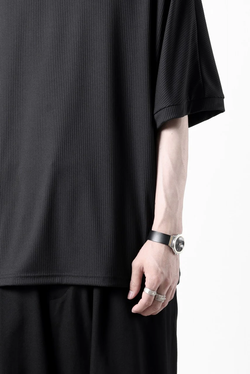 N/07 DOLMAN SHORT SLEEVE TEE / AQUASUITING THICK RIB (BLACK) - Image 19