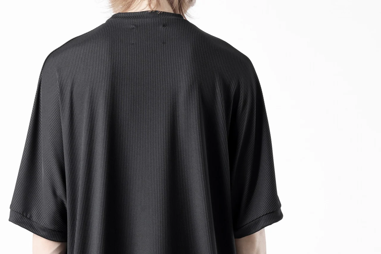N/07 DOLMAN SHORT SLEEVE TEE / AQUASUITING THICK RIB (BLACK) - Image 24