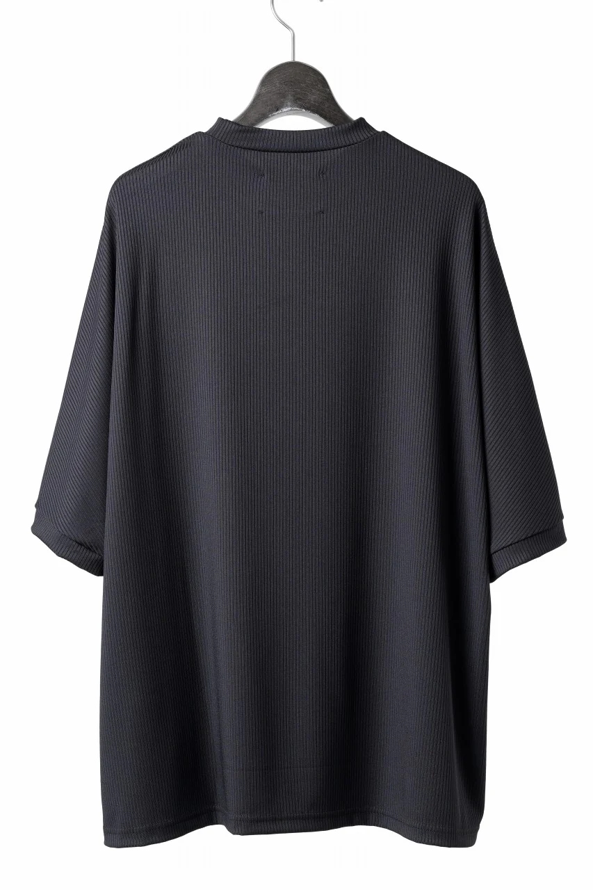 N/07 DOLMAN SHORT SLEEVE TEE / AQUASUITING THICK RIB (BLACK) - Image 3