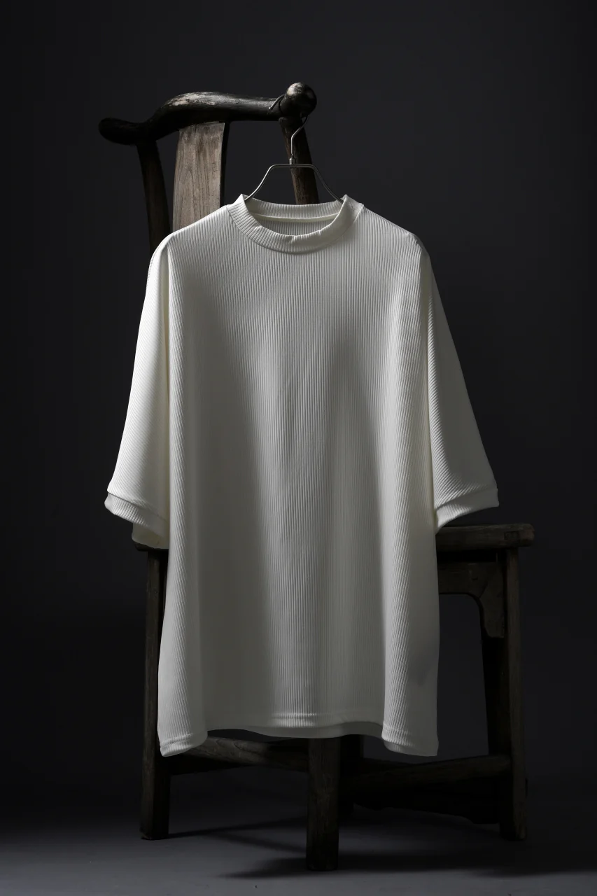 N/07 DOLMAN SHORT SLEEVE TEE / AQUASUITING THICK RIB (WHITE) - Image 19