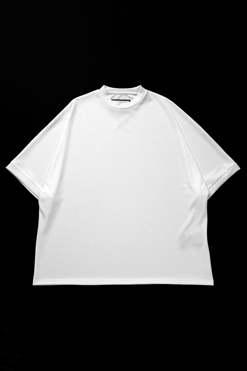 N/07 DOLMAN SHORT SLEEVE TEE / AQUASUITING THICK RIB (WHITE) - Image 3