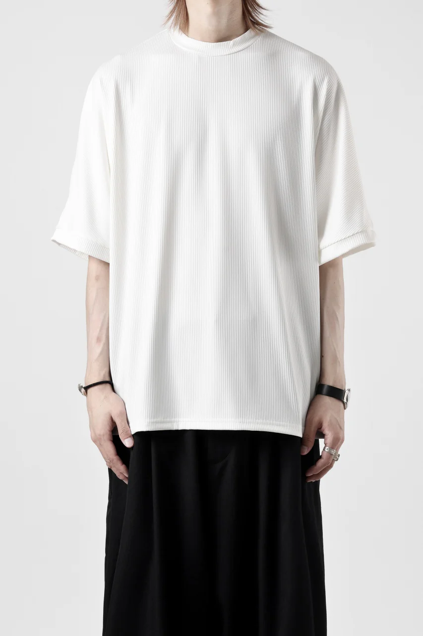 N/07 DOLMAN SHORT SLEEVE TEE / AQUASUITING THICK RIB (WHITE) - Image 12