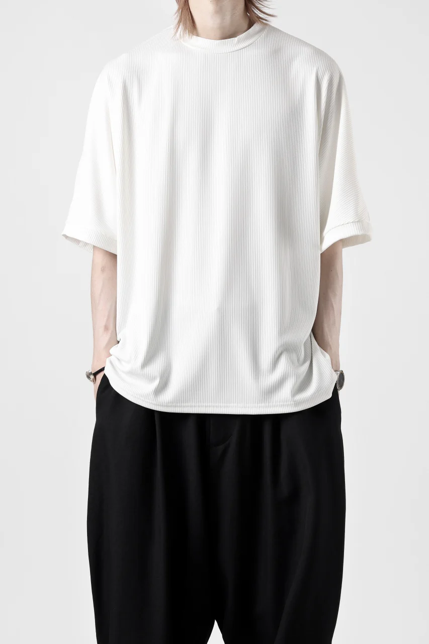 N/07 DOLMAN SHORT SLEEVE TEE / AQUASUITING THICK RIB (WHITE) - Image 13