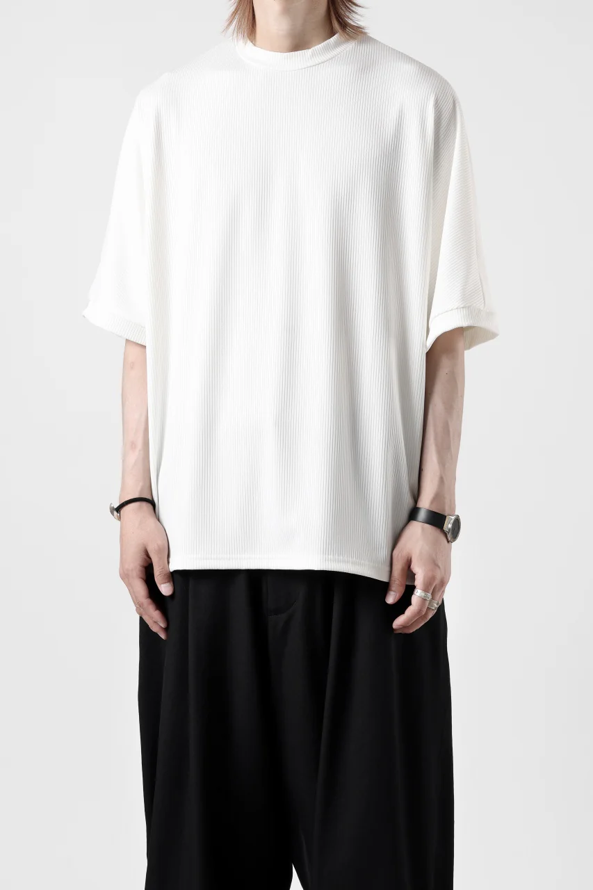 N/07 DOLMAN SHORT SLEEVE TEE / AQUASUITING THICK RIB (WHITE) - Image 14