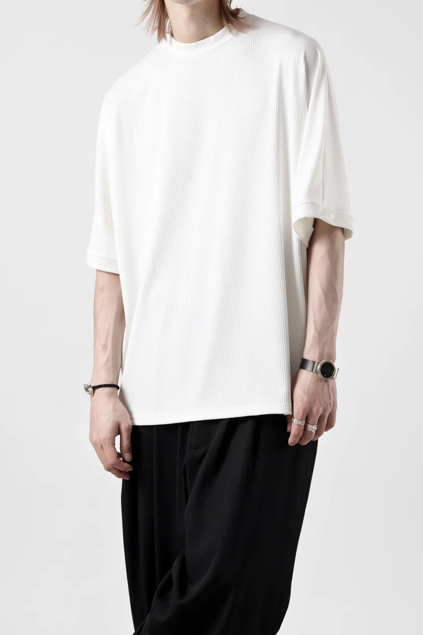 N/07 DOLMAN SHORT SLEEVE TEE / AQUASUITING THICK RIB (WHITE) - Image 16