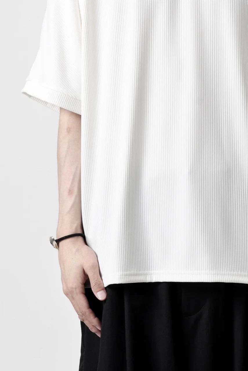 N/07 DOLMAN SHORT SLEEVE TEE / AQUASUITING THICK RIB (WHITE) - Image 22