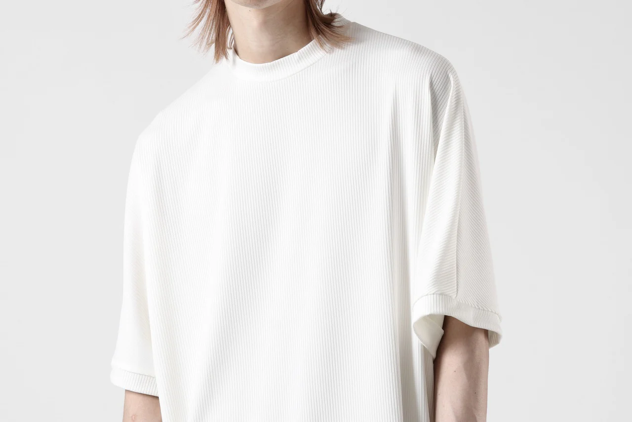 N/07 DOLMAN SHORT SLEEVE TEE / AQUASUITING THICK RIB (WHITE) - Image 25