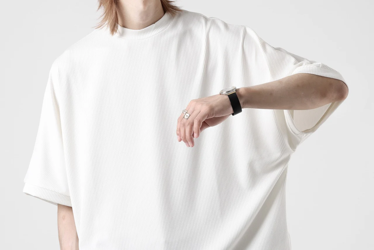 N/07 DOLMAN SHORT SLEEVE TEE / AQUASUITING THICK RIB (WHITE) - Image 26