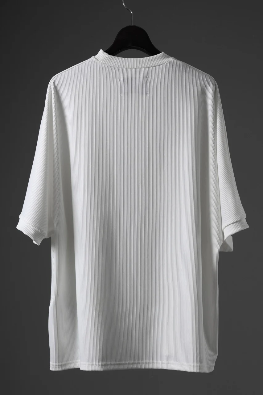 N/07 DOLMAN SHORT SLEEVE TEE / AQUASUITING THICK RIB (WHITE) - Image 3