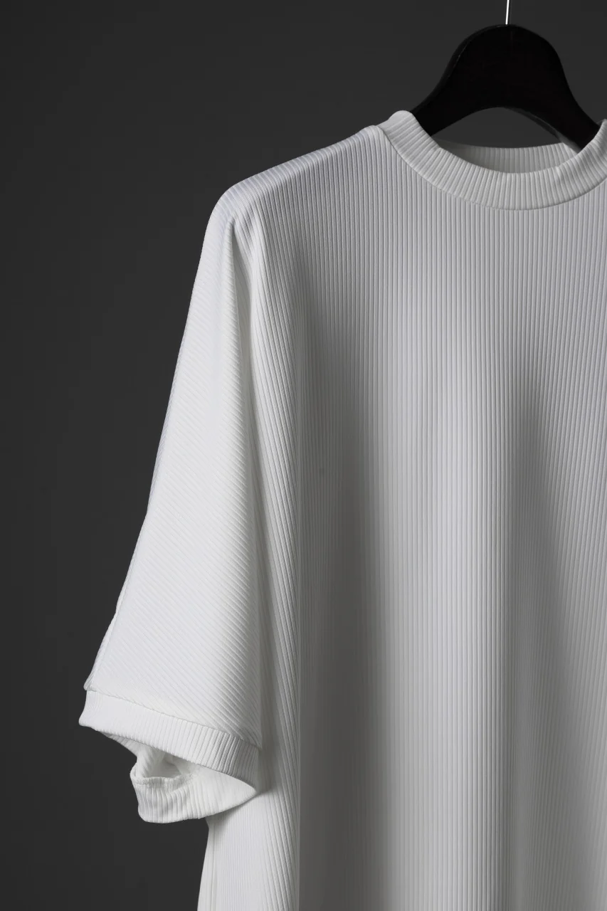 N/07 DOLMAN SHORT SLEEVE TEE / AQUASUITING THICK RIB (WHITE) - Image 4