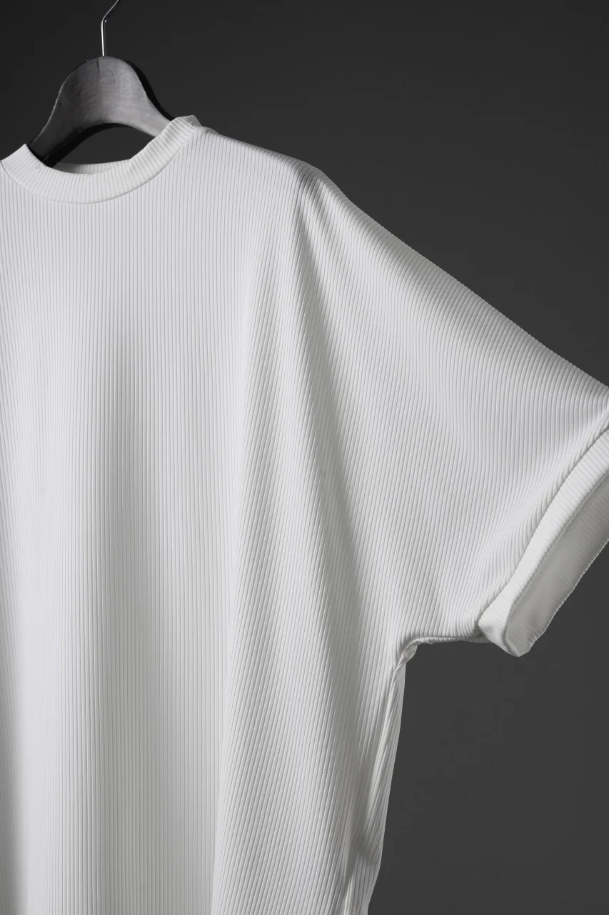 N/07 DOLMAN SHORT SLEEVE TEE / AQUASUITING THICK RIB (WHITE) - Image 9