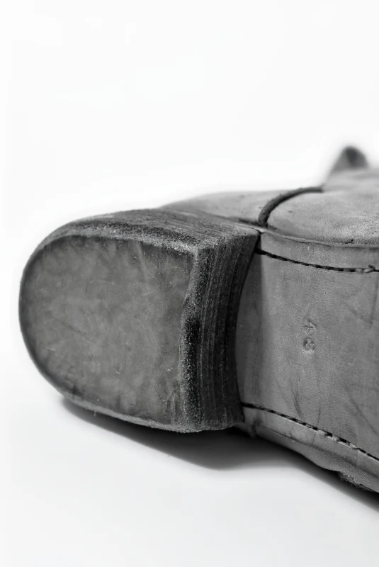 N/07 - enuzeronana CALFSKIN TUMBLER DYE BOOTS (LIGHT GREY) - Image 10