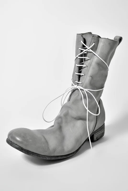N/07 - enuzeronana CALFSKIN TUMBLER DYE BOOTS (LIGHT GREY) - Image 6