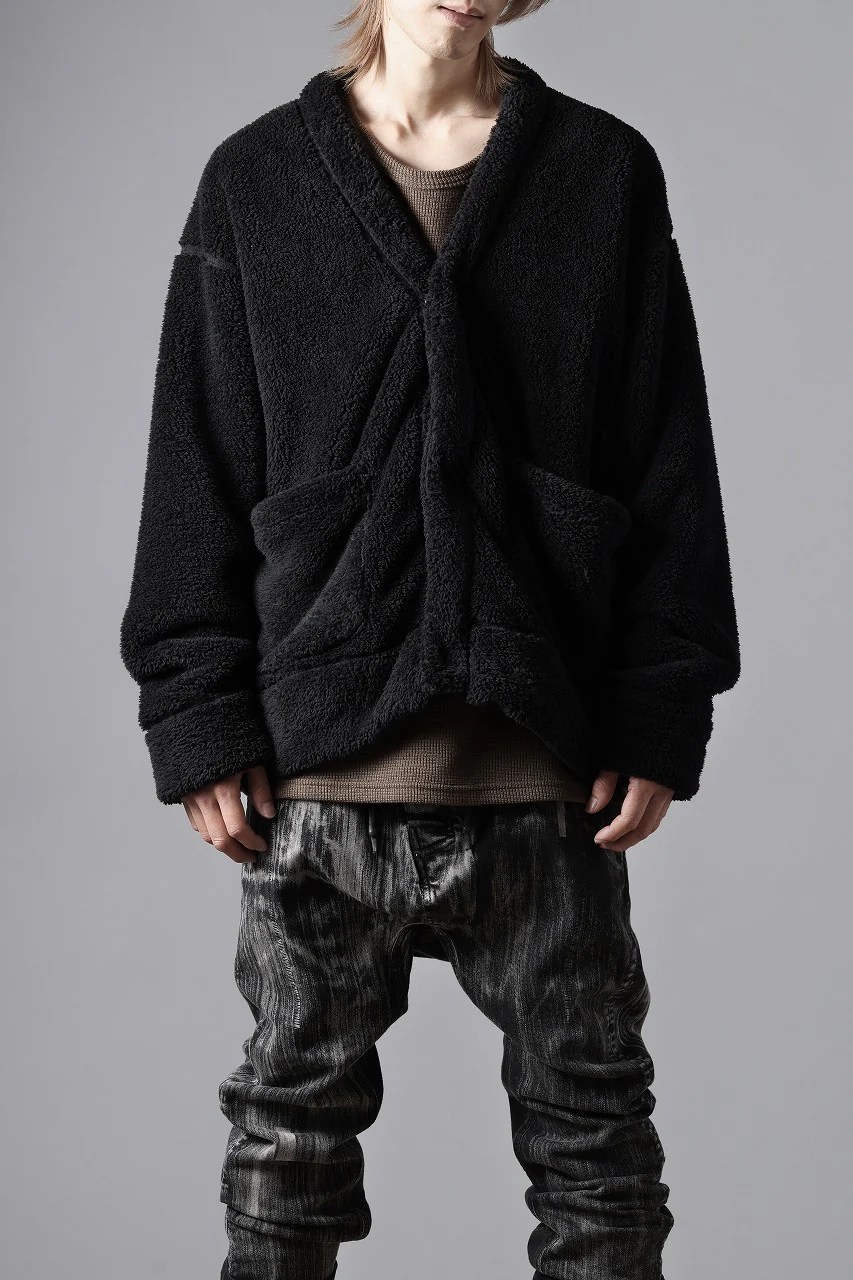 N/07 exclusive BOA FLEECE 3B CARDIGAN (BLACK) - Image 16