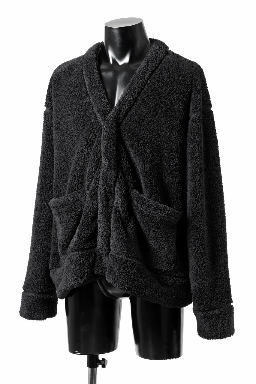 N/07 exclusive BOA FLEECE 3B CARDIGAN (BLACK) - Image 5