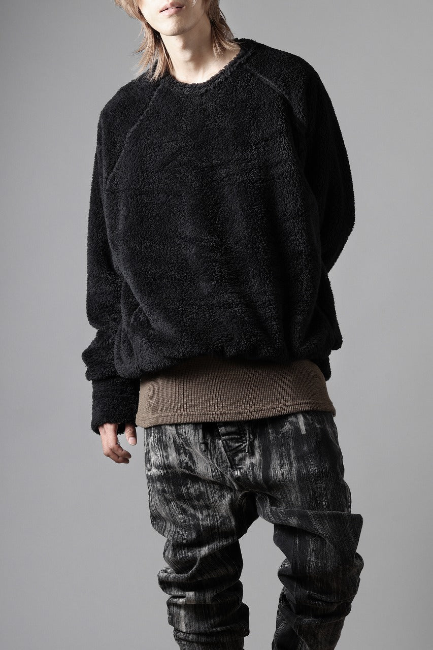 N/07 exclusive BOA FLEECE LOOSEY TOP (BLACK) - Image 17