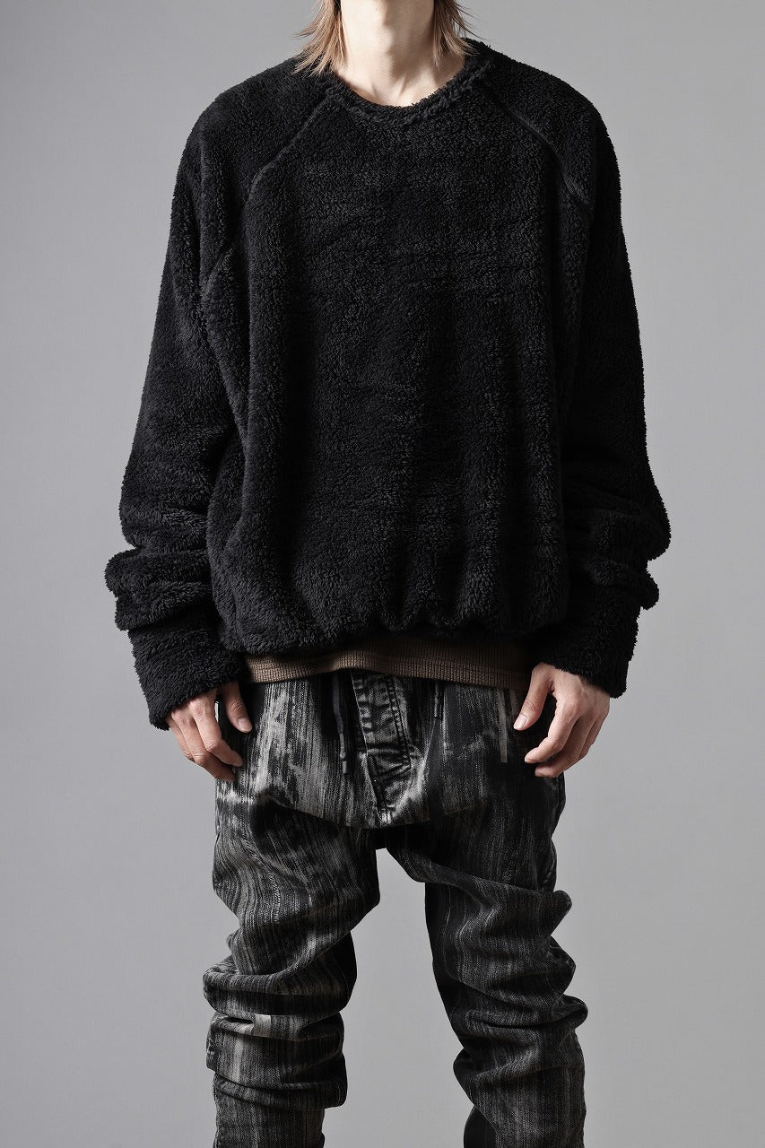 N/07 exclusive BOA FLEECE LOOSEY TOP (BLACK) - Image 18
