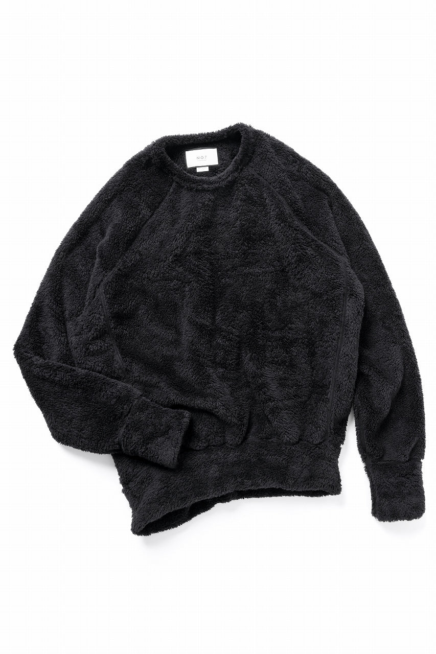 N/07 exclusive BOA FLEECE LOOSEY TOP (BLACK) - Image 2
