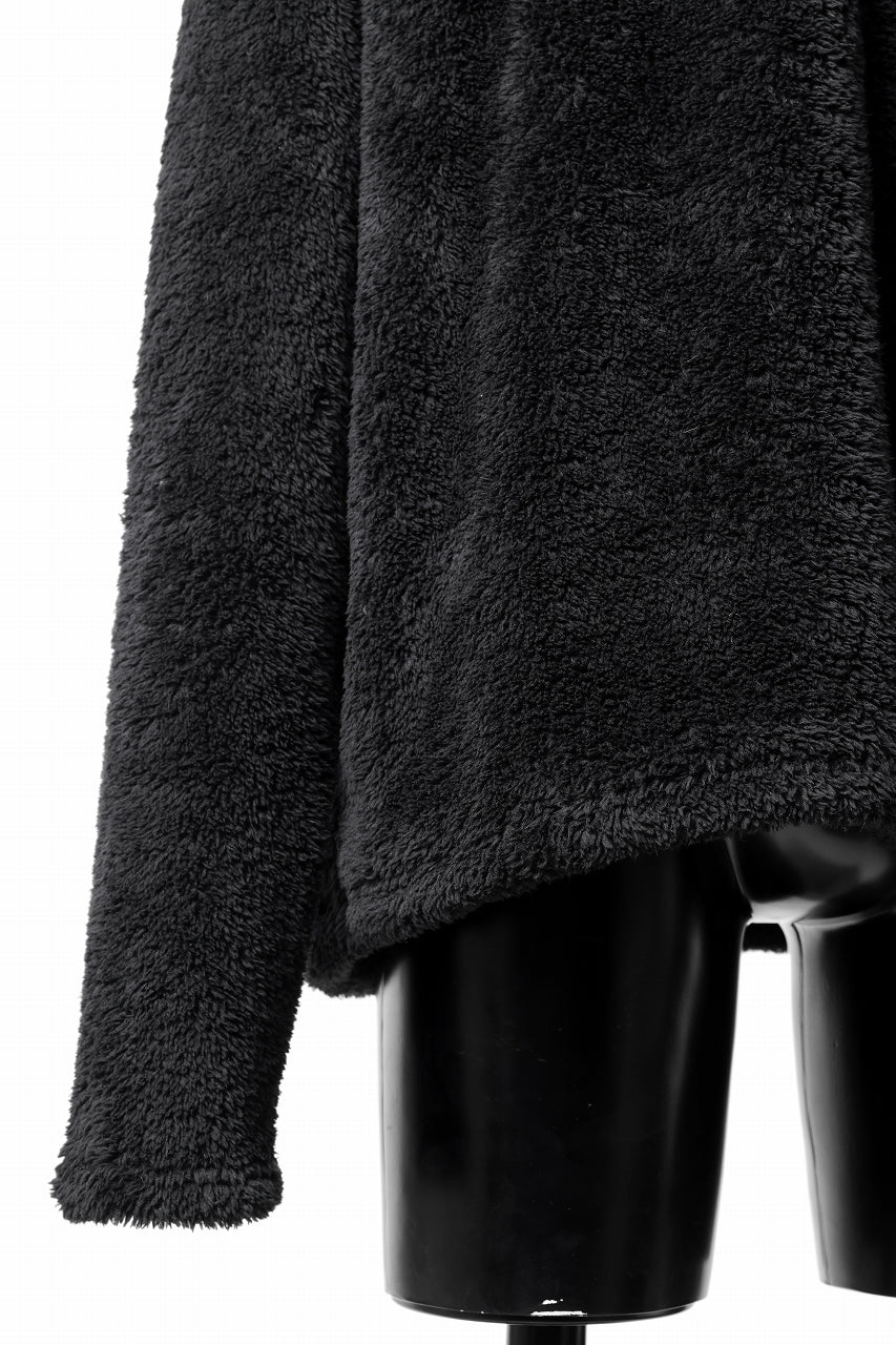 N/07 exclusive BOA FLEECE STRAIGHT TOP (BLACK) - Image 11