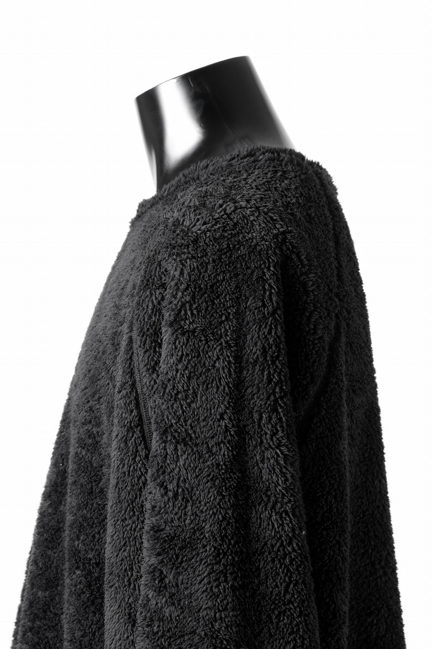 N/07 exclusive BOA FLEECE STRAIGHT TOP (BLACK) - Image 13