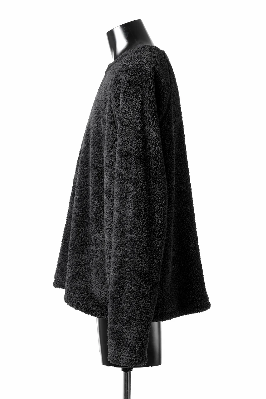 N/07 exclusive BOA FLEECE STRAIGHT TOP (BLACK) - Image 3