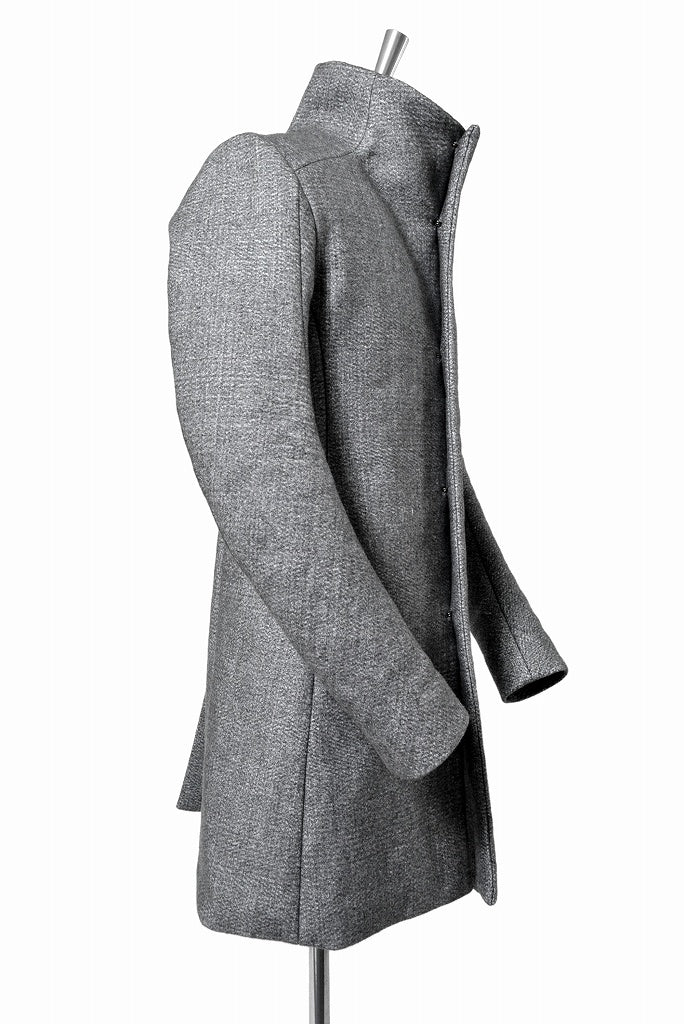 N/07 exclusive coat "Praecipua sectis neo" [three layer structure needlepunch | anatomy patterned] (ASPHALT GREY) - Image 4