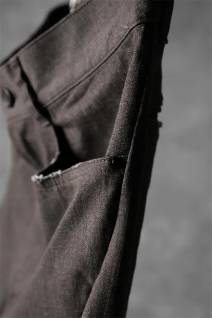 N/07 exclusive CONSTRUCTIVE FORMED SKINNY TROUSERS [ High Stretch Denim/Bio ] (KHAKI BROWN) - Image 15
