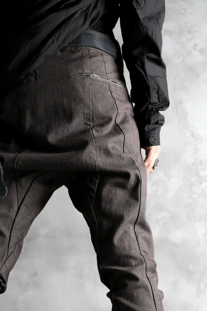 N/07 exclusive CONSTRUCTIVE FORMED SKINNY TROUSERS [ High Stretch Denim/Bio ] (KHAKI BROWN) - Image 29