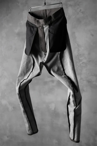 N/07 exclusive CONSTRUCTIVE FORMED SKINNY TROUSERS [ High Stretch Denim/Bio ] (KHAKI BROWN) - Image 5