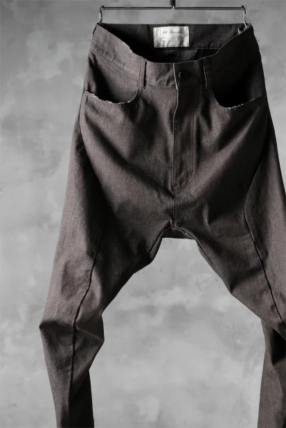 N/07 exclusive CONSTRUCTIVE FORMED SKINNY TROUSERS [ High Stretch Denim/Bio ] (KHAKI BROWN) - Image 6