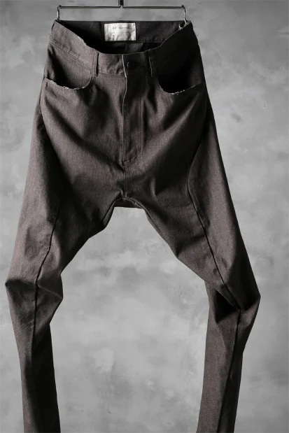 N/07 exclusive CONSTRUCTIVE FORMED SKINNY TROUSERS [ High Stretch Denim/Bio ] (KHAKI BROWN) - Image 7