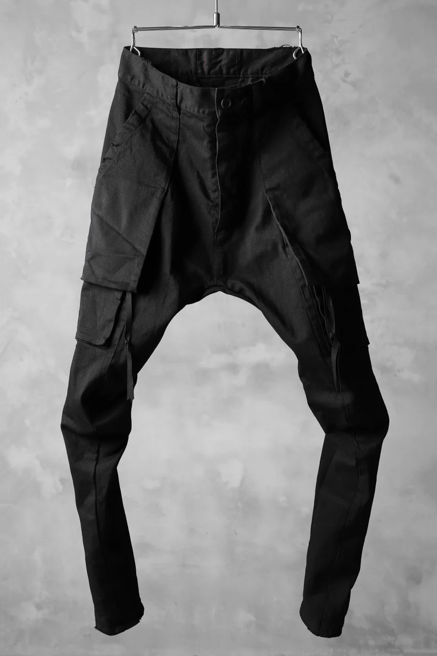 N/07 exclusive CONSTRUCTIVE LAYERED CARGO JODHPURS [ Stretch Weapon / Object Dye ] (BLACK)