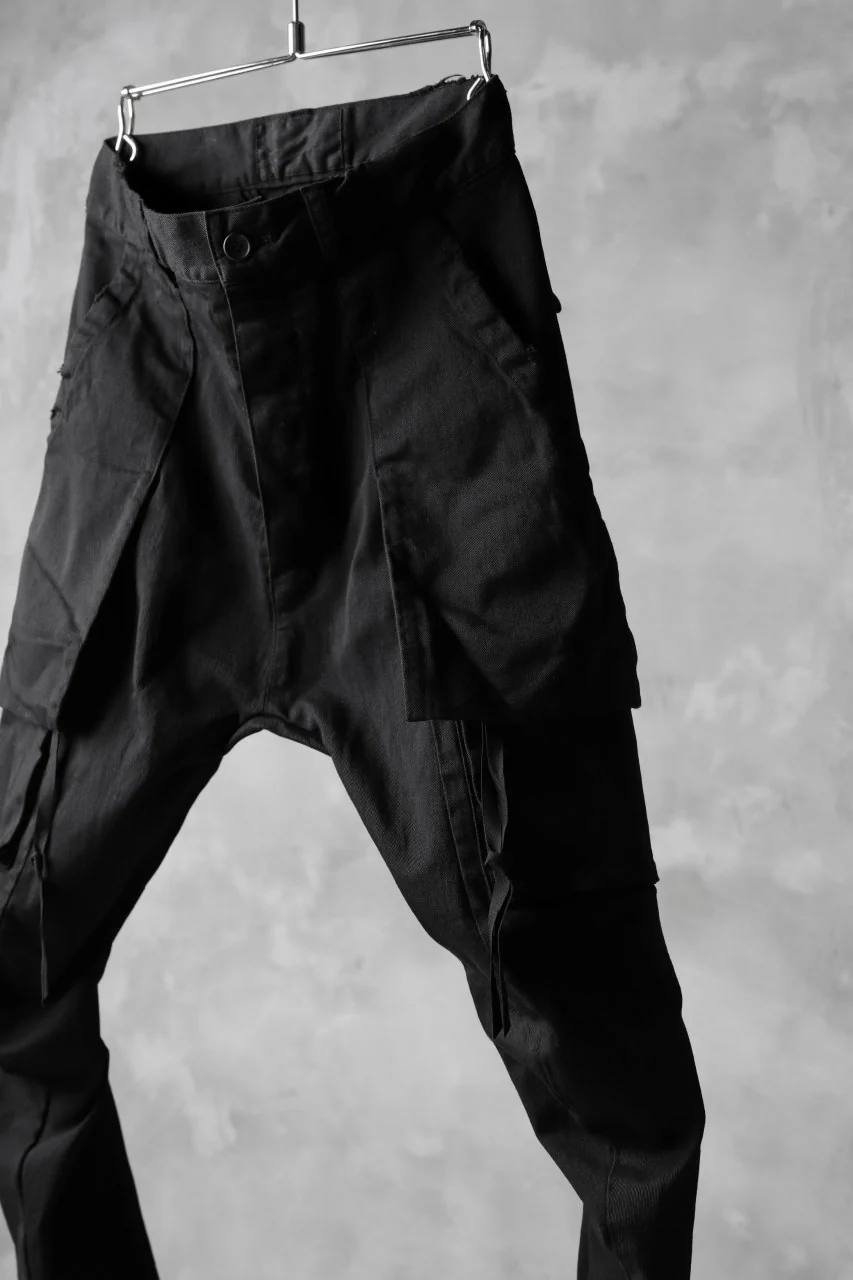 N/07 exclusive CONSTRUCTIVE LAYERED CARGO JODHPURS [ Stretch Weapon / Object Dye ] (BLACK) - Image 10