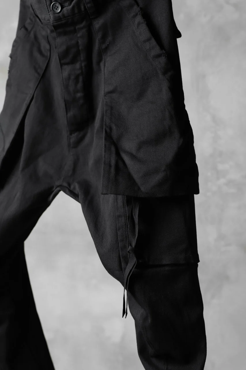 N/07 exclusive CONSTRUCTIVE LAYERED CARGO JODHPURS [ Stretch Weapon / Object Dye ] (BLACK) - Image 11