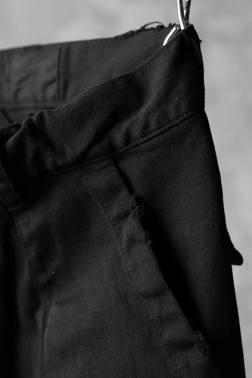 N/07 exclusive CONSTRUCTIVE LAYERED CARGO JODHPURS [ Stretch Weapon / Object Dye ] (BLACK) - Image 13