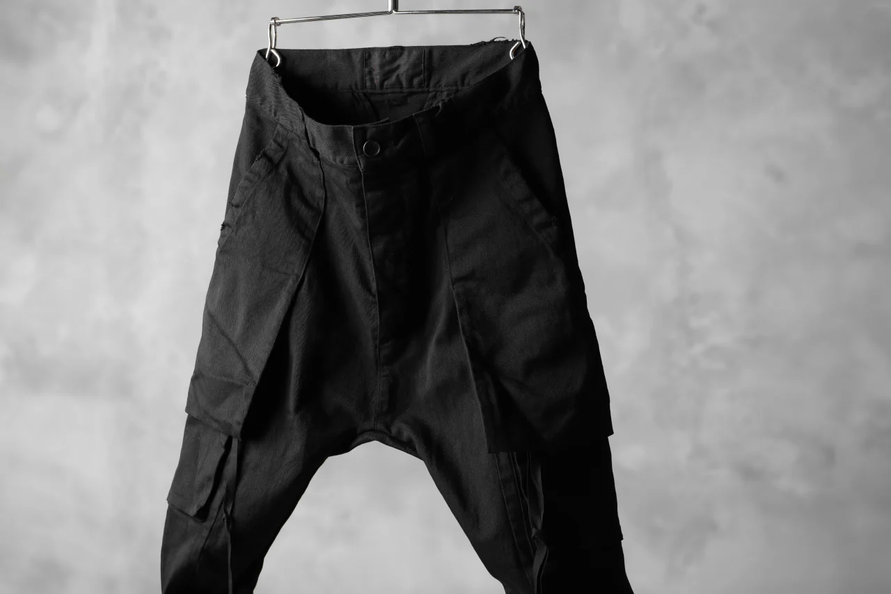 N/07 exclusive CONSTRUCTIVE LAYERED CARGO JODHPURS [ Stretch Weapon / Object Dye ] (BLACK) - Image 23