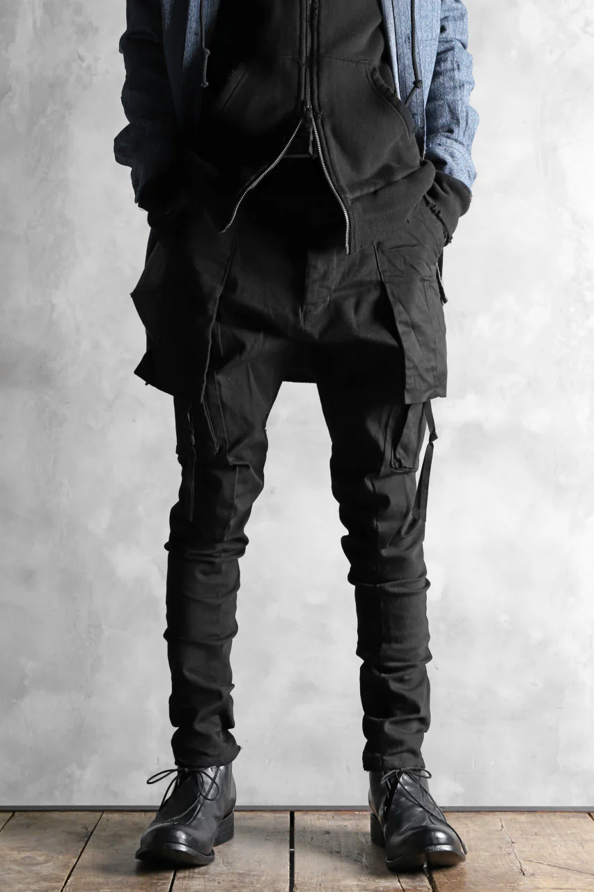 N/07 exclusive CONSTRUCTIVE LAYERED CARGO JODHPURS [ Stretch Weapon / Object Dye ] (BLACK) - Image 24