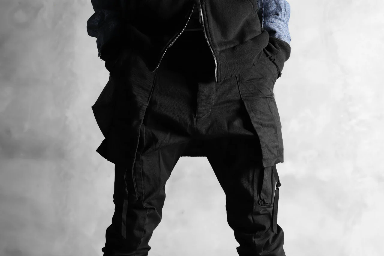N/07 exclusive CONSTRUCTIVE LAYERED CARGO JODHPURS [ Stretch Weapon / Object Dye ] (BLACK) - Image 29