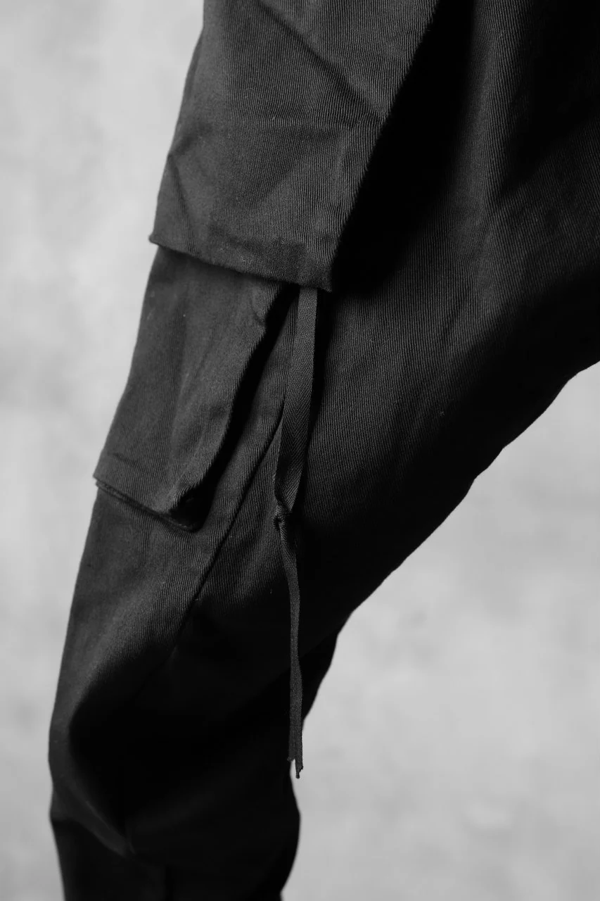 N/07 exclusive CONSTRUCTIVE LAYERED CARGO JODHPURS [ Stretch Weapon / Object Dye ] (BLACK) - Image 8