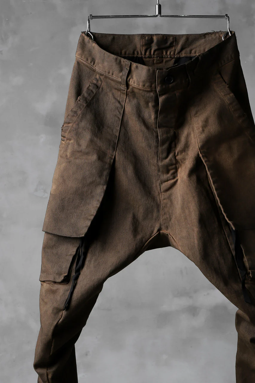 N/07 exclusive CONSTRUCTIVE LAYERED CARGO JODHPURS [ Stretch Weapon / Object Dye ] (D.BROWN(柿渋染+鉄媒染)) - Image 5