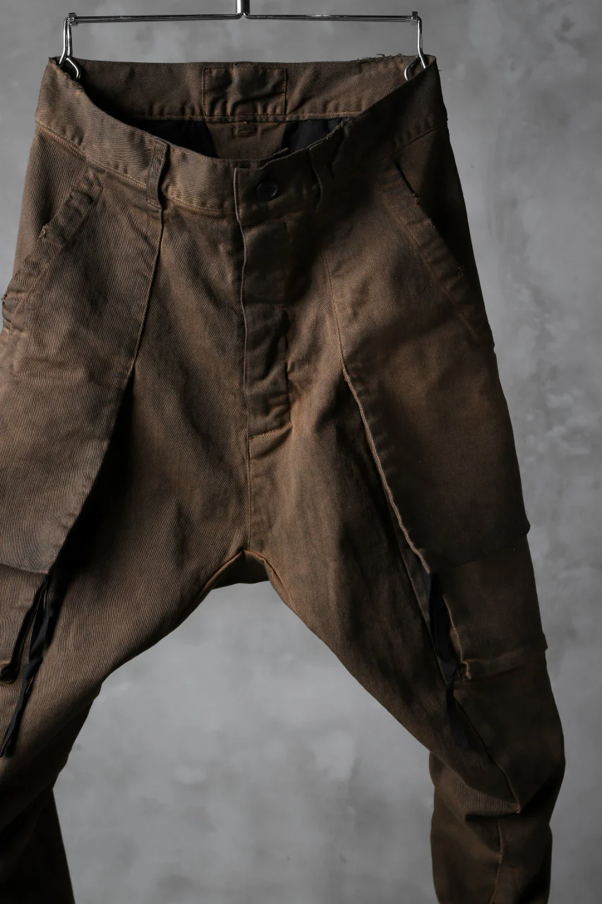 N/07 exclusive CONSTRUCTIVE LAYERED CARGO JODHPURS [ Stretch Weapon / Object Dye ] (D.BROWN(柿渋染+鉄媒染)) - Image 6