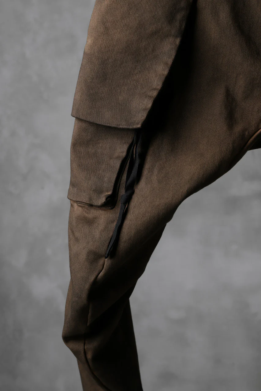 N/07 exclusive CONSTRUCTIVE LAYERED CARGO JODHPURS [ Stretch Weapon / Object Dye ] (D.BROWN(柿渋染+鉄媒染)) - Image 8