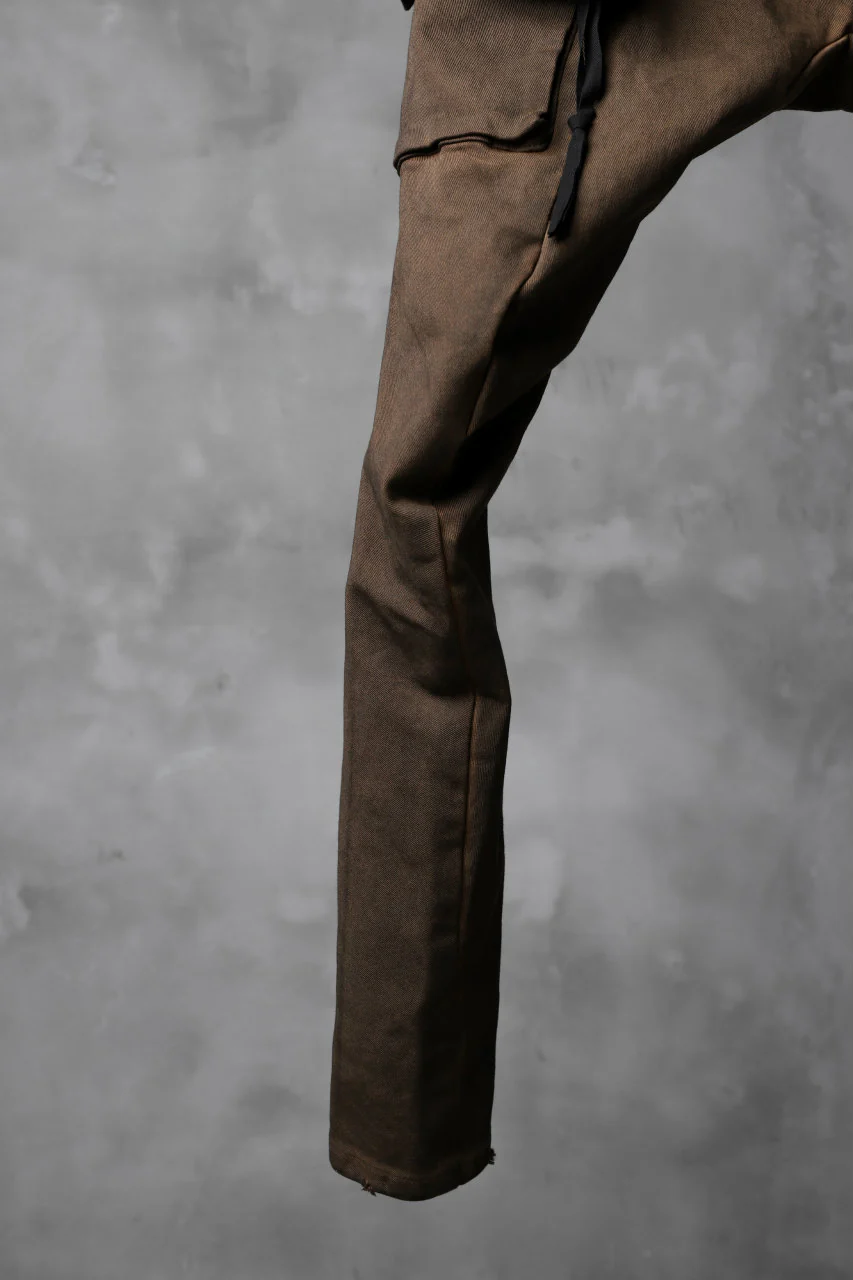 N/07 exclusive CONSTRUCTIVE LAYERED CARGO JODHPURS [ Stretch Weapon / Object Dye ] (D.BROWN(柿渋染+鉄媒染)) - Image 9