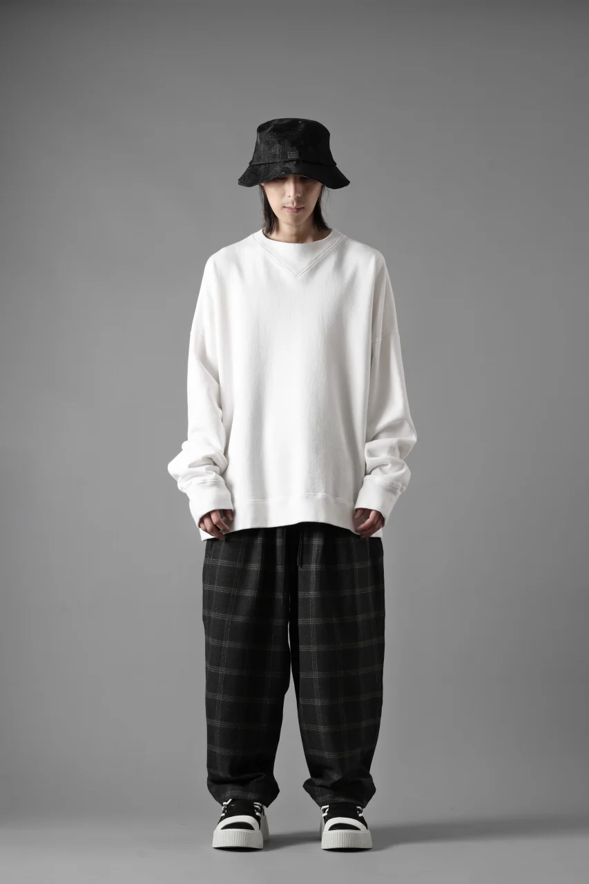 N/07 exclusive EASY WAIST TAPERED PANTS / T/R DOUBLE SIDE BRUSHED 2WAY STRETCH (CHECK) - Image 32